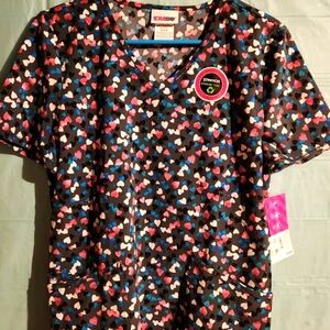 Women's Ultra Soft, Nurse, Hospital, Clinic, Strech Heart Design Nurse Scrub